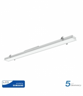 Oprawa V-TAC LED Linear SAMSUNG CHIP 40W Wpuszczana Biała 120cm VT-7-41 4000K 3200lm 5 Lat Gwarancji