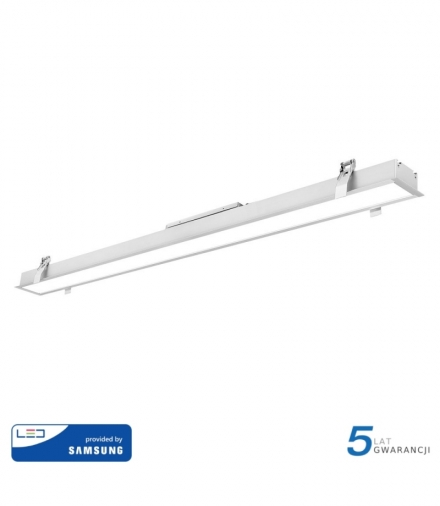 Oprawa V-TAC LED Linear SAMSUNG CHIP 40W Wpuszczana Biała 120cm VT-7-42 4000K 3200lm 5 Lat Gwarancji