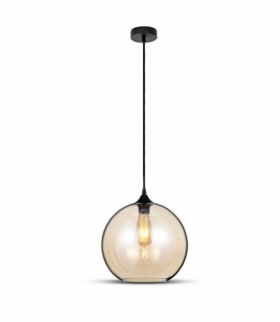 Oprawa Wisząca V-TAC Globe Szkło Bursztyn fi300mm VT-7303 5 Lat Gwarancji