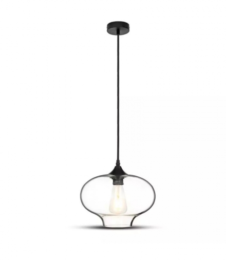 Oprawa Wisząca V-TAC Globe Artistic Szkło Transparent fi265mm VT-7229 5 Lat Gwarancji