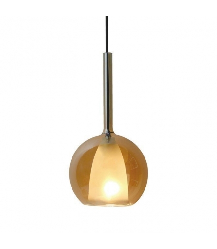 Oprawa Wisząca V-TAC Modern Podwójna Szkło Bursztyn+Biały fi180mm VT-7181 5 Lat Gwarancji