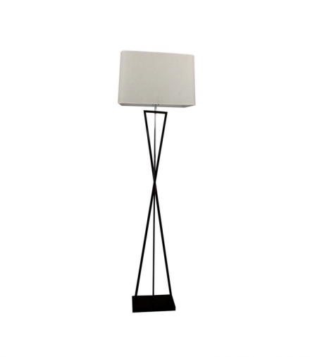 Lampa Podłogowa V-TAC IKS Kwadrat Czarna Kość Słoniowa 450x300x1630mm VT-7912 5 Lat Gwarancji