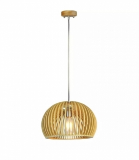 Oprawa Zwieszana V-TAC E27 Drewniana Okrągła fi330 VT-3200 5 Lat Gwarancji