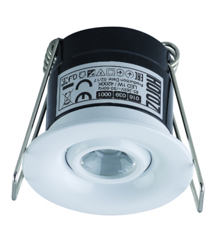 SILVIA LED 1W WHITE Sufitowa oprawa punktowa POWER LED 230V 1W -70lm