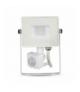 Projektor LED V-TAC 10W SAMSUNG CHIP Czujnik Ruchu Funkcja Cut-OFF Biały VT-10-S 6400K 800lm 5 Lat Gwarancji