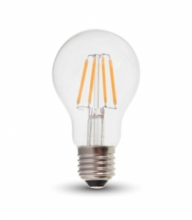 Żarówka LED E27 4W A60 Filament, Ciepła, Barwa:2700K, Ściemniana, Trzonek:E27 V-TAC 4364