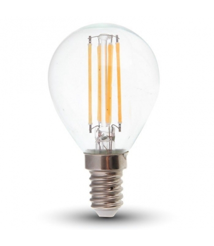 Żarówka LED E14 4W P45 Filament, Zimna, Barwa:6400K, Trzonek:E14 V-TAC 4426