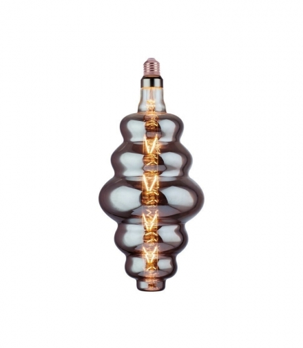 Żarówka LED E27 8W dekoracyjna S180, Klosz: Szary, Super Ciepła (barwa zachód słońca), Barwa:2200K, Ściemniana, Trzonek:E27 V-TAC 45671