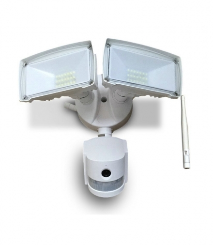 Projektor LED z Kamerą WiFi 18W Czujnik Ruchu Biały V-TAC VT-4818 6000K 600lm