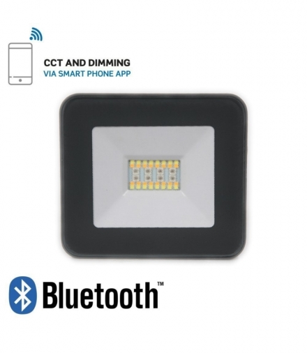 Projektor LED V-TAC 20W Bluetooth CZARNY Ściemnialny RGB/CW/W/DW IP65 VT-5020 RGB+2700K-6400K 1400lm