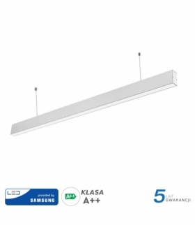 Oprawa V-TAC LED Linear SAMSUNG CHIP 40W Do łączenia Zwieszana Biała 120cm VT-7-40 6400K 3200lm 5 Lat Gwarancji