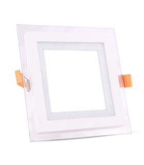 Panel LED V-TAC 18W LED Szkło Kwadrat VT-1881G 4000K 1260lm
