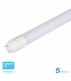 Tuba Świetlówka LED T8 V-TAC SAMSUNG CHIP 120cm 18W G13 VT-121 3000K 1700lm 5 Lat Gwarancji