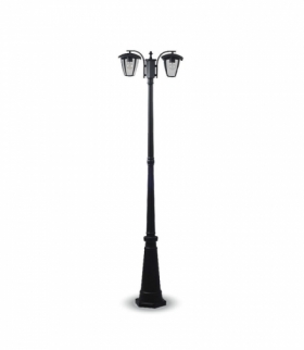 Latarnia Ogrodowa V-TAC 2XE27 1990mm IP44 Czarny VT-739