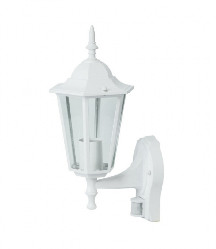 Kinkiet Ogrodowy Latarenka V-TAC Czujnik Ruchu E27 Biały Mat VT-751