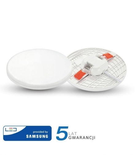 Panel V-TAC 12W LED Regulowany SAMSUNG CHIP Okrągły 120x32mm VT-610 6400K 750lm 5 Lat Gwarancji
