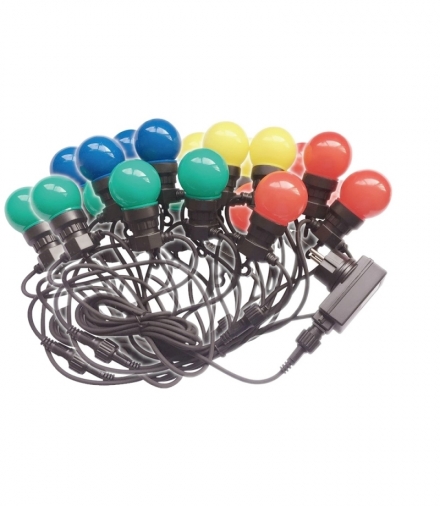 Girlanda Ogrodowa V-TAC (sznur) LED 10 metrów 20 żarówek 0,5W VT-70520 RGBY 600lm