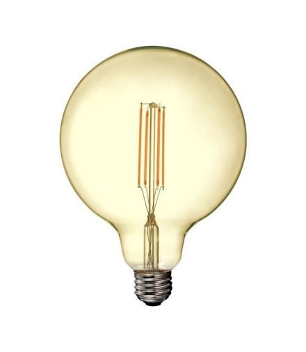 Żarówka LED E27 12.5W G125 Filament, Klosz Bursztynowy, Super Ciepła (barwa zachód słońca), Barwa:2200K, Trzonek:E27 V-TAC 7456