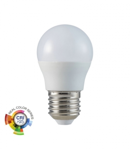 Żarówka LED E27 5.5W G45, Ciepła, Barwa:2700K, Trzonek:E27 ,CRI95+ V-TAC 7491