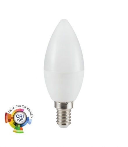 Żarówka LED E14 5.5W C35, Neutralna, Barwa:4000K, CRI95+, Trzonek:E14 V-TAC 7495