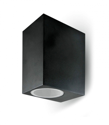 Kinkiet Ścienny V-TAC GU10 Aluminium Kwadrat Czarny Góra Dół IP44 VT-7652