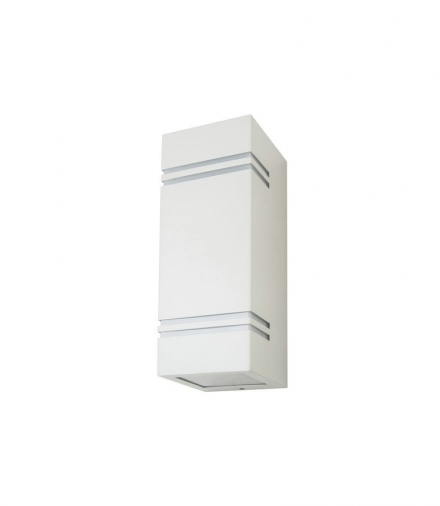 Kinkiet Ogrodowy V-TAC Kwadrat Biały GU10 Góra Dół IP44 VT-7662 3 Lata Gwarancji