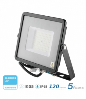 Projektor LED V-TAC 50W SAMSUNG CHIP SLIM Czarny 120lm/W VT-56 4000K 6000lm 5 Lat Gwarancji