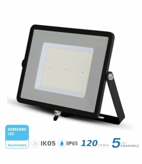 Projektor LED V-TAC 100W SAMSUNG CHIP SLIM Czarny 120lm/W VT-106 4000K 12000lm 5 Lat Gwarancji
