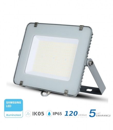 Projektor LED V-TAC 150W SAMSUNG CHIP SLIM Szary 120lm/W VT-156 6400K 18000lm 5 Lat Gwarancji