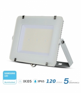 Projektor LED V-TAC 200W SAMSUNG CHIP SLIM Biały 120lm/W VT-206 6400K 24000lm 5 Lat Gwarancji