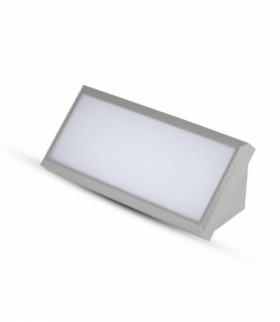 Oprawa Ścienna V-TAC 12W LED Ukośna Szara IP65 VT-8054 3000K 600lm