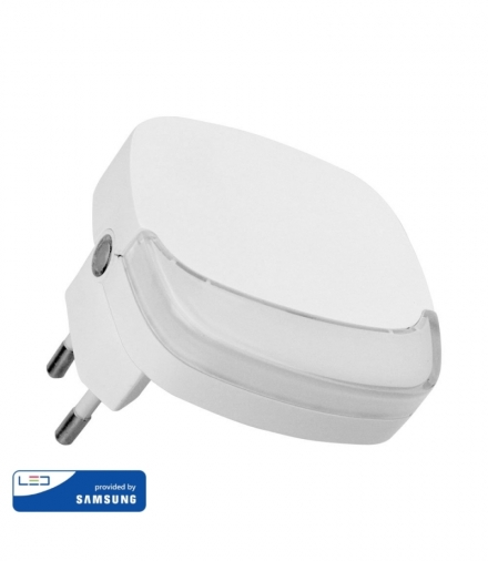 Lampka Nocna do Gniazdka LED V-TAC SAMSUNG CHIP Kwadrat VT-82 4000K 10lm