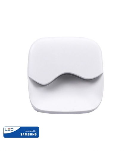 Lampka Nocna do Gniazdka LED V-TAC SAMSUNG CHIP Kwadrat VT-83 4000K 10lm