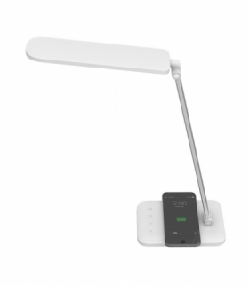 Lampka Biurkowa V-TAC 7W 3w1 Indukcja Zmiana Barwy Biała 1000lx VT-1027 2700K-6500K