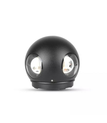 Kinkiet Ścienny V-TAC 4W LED Czarny Okrągły IP65 VT-834 4000K 440lm