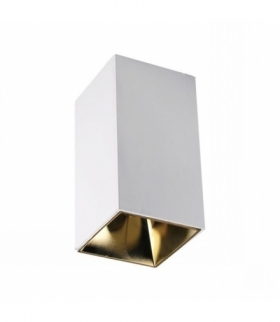 Oprawa Sufitowa V-TAC GU10 Kwadrat Natynkowa Biały+Złoty 74x74x140mm VT-882 3 Lata Gwarancji