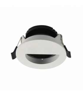 Oprawa Oczko V-TAC GU10 Okrągła z półkolem Biały+Czarny VT-884 3 Lata Gwarancji