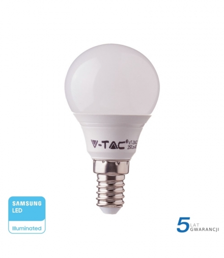 Żarówka LED E14 7W P45, Chip SAMSUNG, Zimna, Barwa:6400K, Trzonek:E14 V-TAC 865
