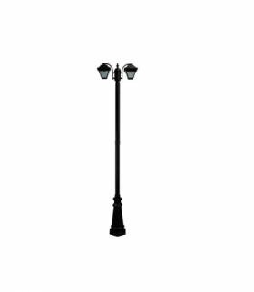 Latarnia Ogrodowa V-TAC 2XE27 230cm IP44 Czarny VT-847 3 Lata Gwarancji