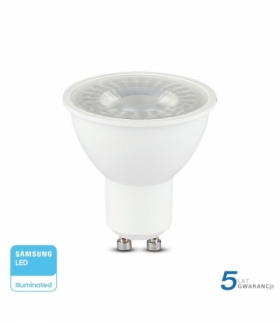 Żarówka LED GU10 8W, Chip SAMSUNG, Ciepła, Barwa:3000K, Kąt 38 stopni, Trzonek:GU10 V-TAC 875