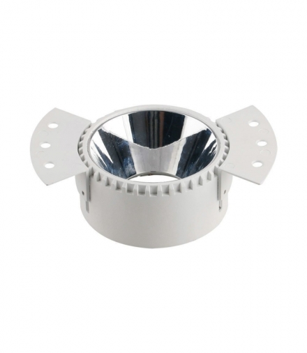 Oprawa Wpuszczana V-TAC GU10 Okrągła Biała Ramka, Odbłyśnik Chrom VT-889 3 Lata Gwarancji