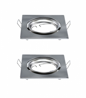 Oprawa Oczko V-TAC GU10 Kwadrat Ruchoma Satyna (Opak. 2 szt) VT-817 3 Lata Gwarancji