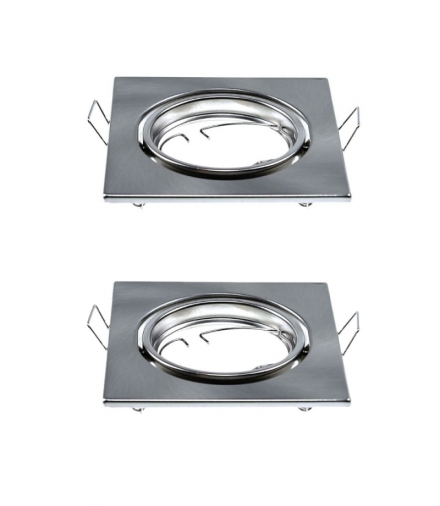 Oprawa Oczko V-TAC GU10 Kwadrat Ruchoma Satyna (Opak. 2 szt) VT-817 3 Lata Gwarancji