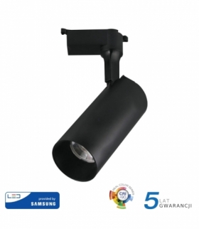 Oprawa 30W LED V-TAC Track Light SAMSUNG CHIP CRI90+ Czarna 24st VT-430 4000K 2100lm 5 Lat Gwarancji