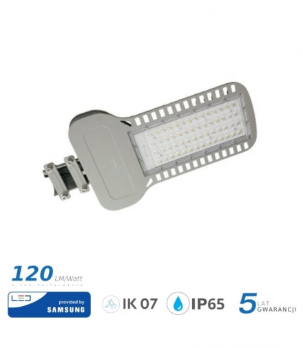 Oprawa Uliczna LED V-TAC SAMSUNG CHIP 100W Soczewki 110st 120lm/W VT-104ST 4000K 12000lm 5 Lat Gwarancji