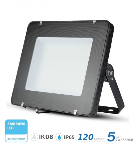 Projektor LED V-TAC 500W LED SAMSUNG CHIP Czarny 120lm/W 100st VT-505 4000K 60000lm 5 Lat Gwarancji