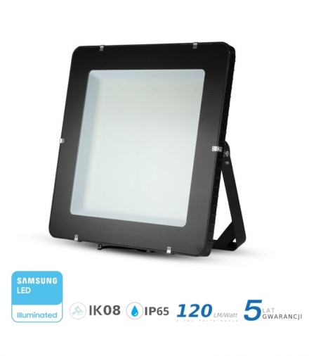 Projektor LED V-TAC 1000W LED SAMSUNG CHIP Czarny 120lm/W 100st VT-1055 6400K 120000lm 5 Lat Gwarancji