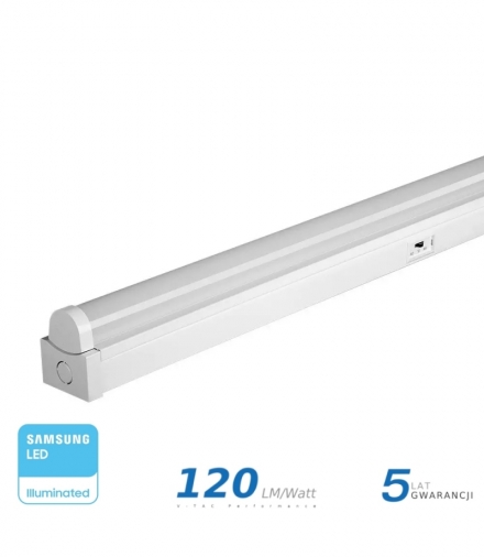 Belka Linia Świetlna V-TAC 40W LED SAMSUNG CHIP 120cm 3w1 120LM/W VT-8-45 3W1 4800lm 5 Lat Gwarancji