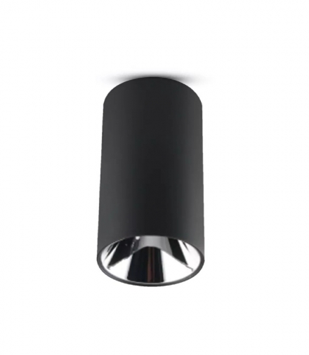 Oprawa Sufitowa V-TAC GU10 Okrągła Natynkowa Tuba Czarny+Ciemny Chrom 80x140mm VT-882 3 Lata Gwarancji