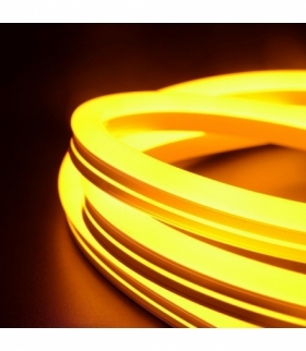 Neon Flex V-TAC 24V IP68 10mb Cięcie co 5cm 6,5W/m IP68 VT-554 Żółty 260lm